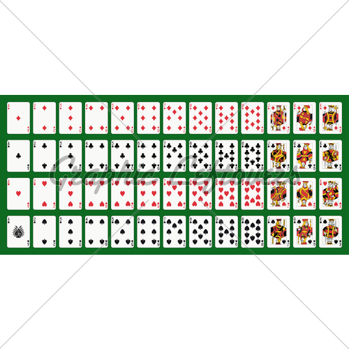 500x500 Poker Playing Cards, Full Deck Gl Stock Images
