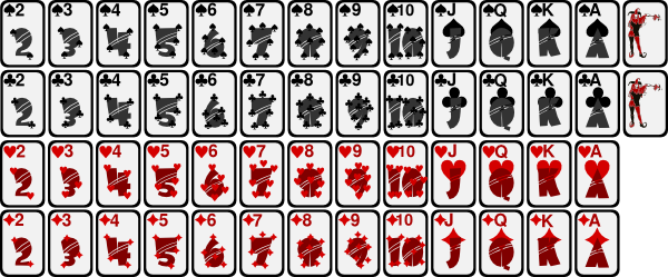 600x249 Deck Of Playing Cards Clip Art Free Vector 4vector