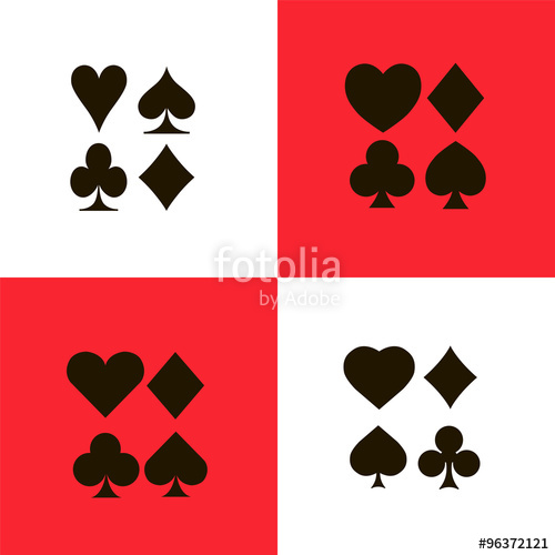 500x500 Set Of 4 Types Of Card Suits Stock Image And Royalty Free Vector
