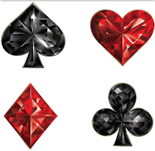501x486 Crystal Card Suits Vector Ai Format Free Vector Download