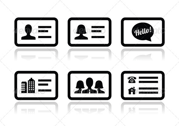 590x414 Business Card Vector Icons Set By Redkoala Graphicriver