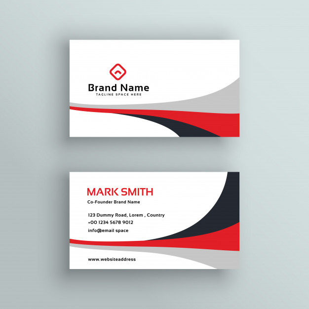 626x626 Modern Clean Business Card Vector Design Vector Free Download