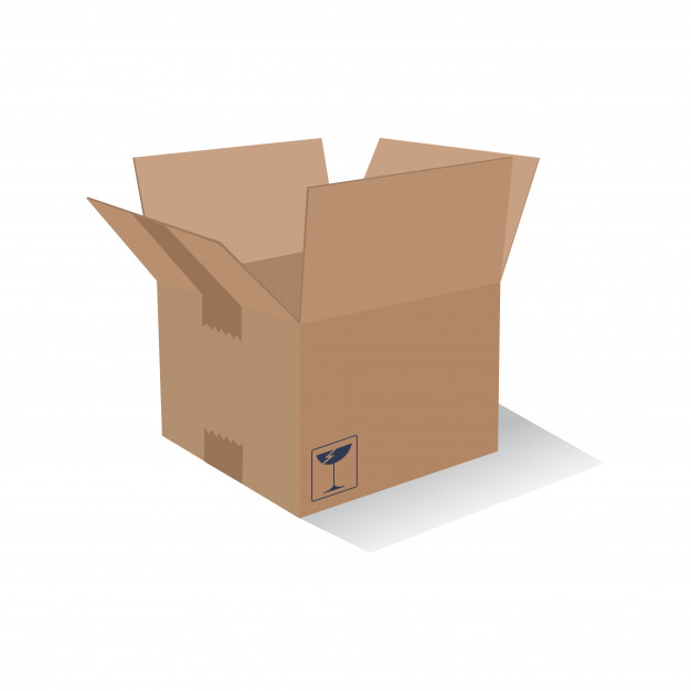 626x626 Cardboard Box Vector Premium Download