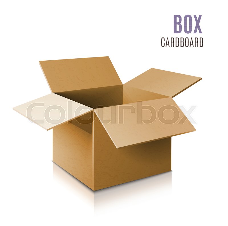800x794 Cardboard Box Icon. Vector 3d Model Of Box. Stock Vector Colourbox