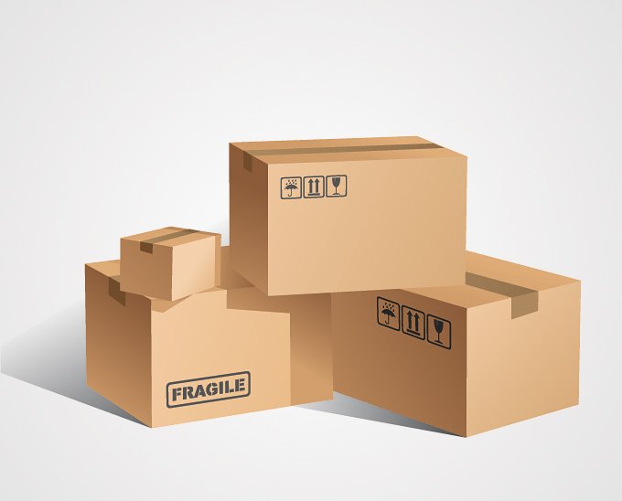 680x548 Free Cardboard Box Vector Set (Free) Psd Files, Vectors Amp Graphics