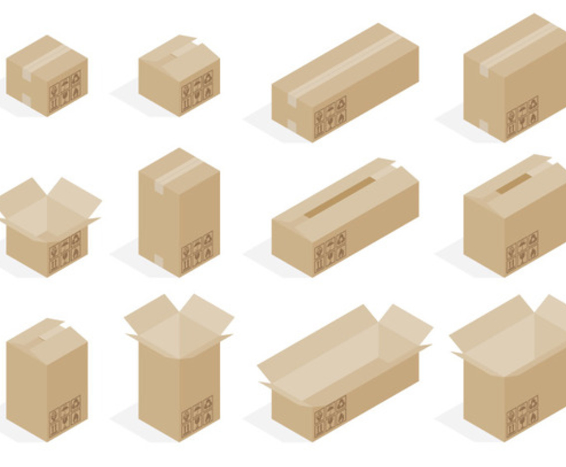 1136x936 Isometric Cardboard Box Vectors Vector Art Amp Graphics