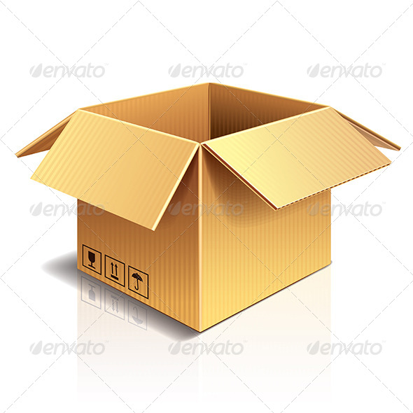 590x590 Opened Cardboard Box Vector Illustration By Andegro4ka Graphicriver