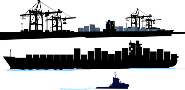 600x292 Container Ship Free Vector Download (1,066 Free Vector) For