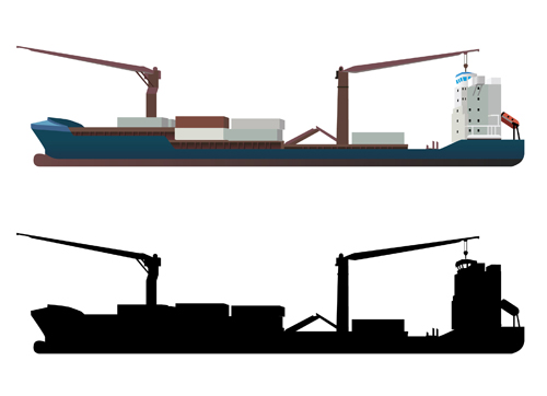 500x362 Different Cargo Ship Design Vector Graphic 05 Free Download