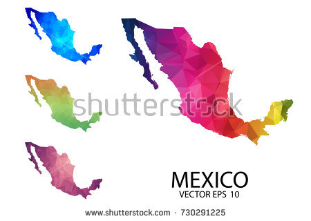 450x320 Mexico And Caribbean Islands Outline Map Free Vector Map Of Mexico