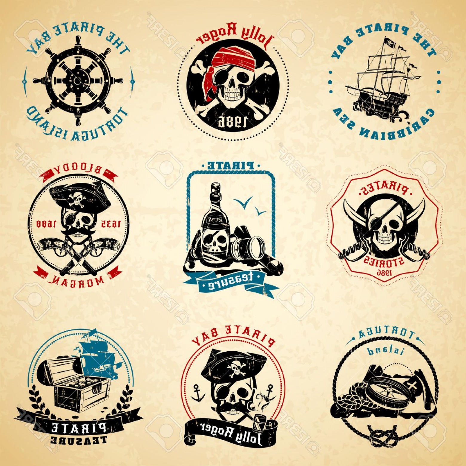 1560x1560 Photostock Vector Classical Vintage Caribbean Sea Pirate Stories