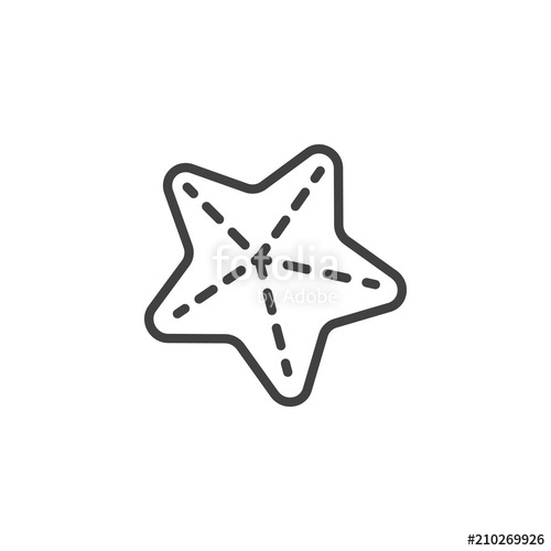 500x500 Caribbean Starfish Outline Icon. Linear Style Sign For Mobile