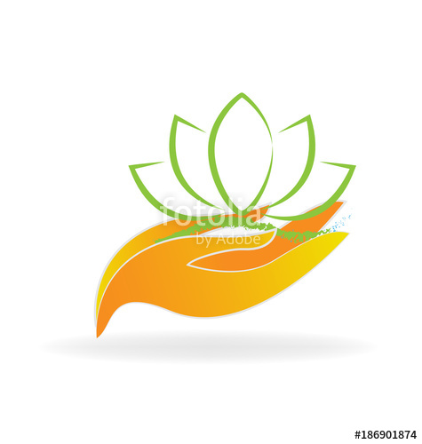 475x500 Caring Hands With Nature Leafs Icon Stock Image And Royalty Free