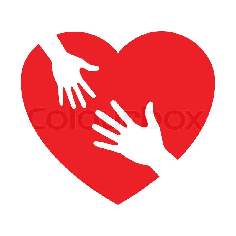 800x800 Heart Icon With Caring Hands, Vector Icon Stock Vector Colourbox