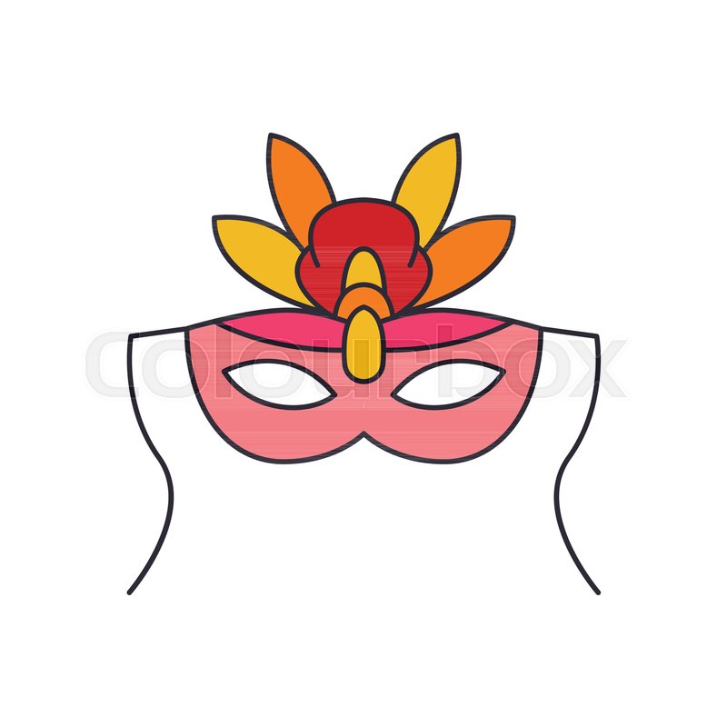 800x800 Carnaval Mask Icon. Cartoon Carnaval Mask Vector Icon For Web