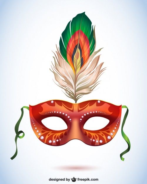 500x626 De Carnaval Con Pluma, Formato Vectorial Vector Gratis