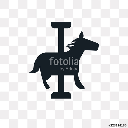 500x500 Carousel Horse Vector Icon Isolated On Transparent Background