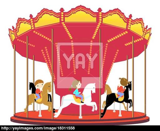 512x419 Children S Carousel Vector