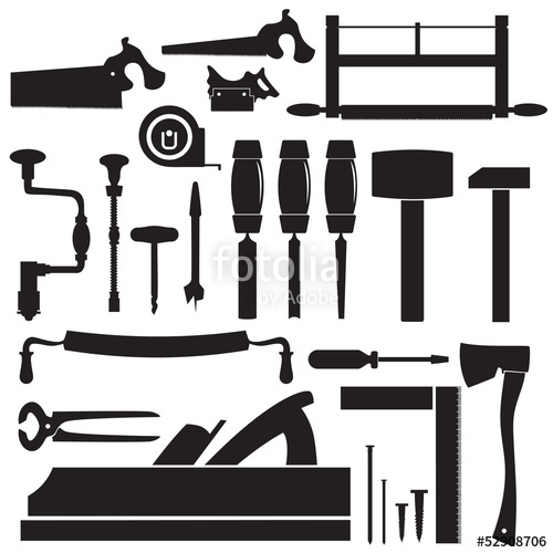 500x500 Tools Of The Carpenter Vector Stock Image And Royalty Free Vector