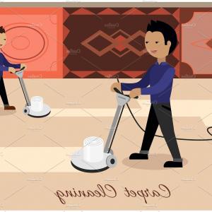 300x300 Carpet Cleaning Vector Concept In Flat Design Lazttweet