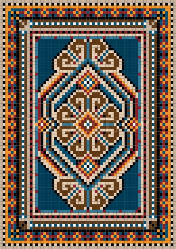 566x800 The Ancient Oriental Design With A Frame For Carpet Stock Vector