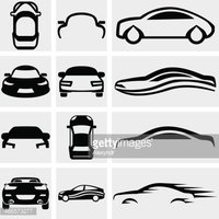 200x200 Car Vector Icon Set On Stock Vectors
