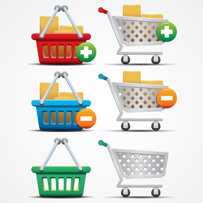 680x680 Free Shopping Cart Icons And Basket Vector Graphics (Free) Psd