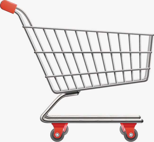 650x600 Realistic Vector Supermarket Shopping Cart, Vector, Vector