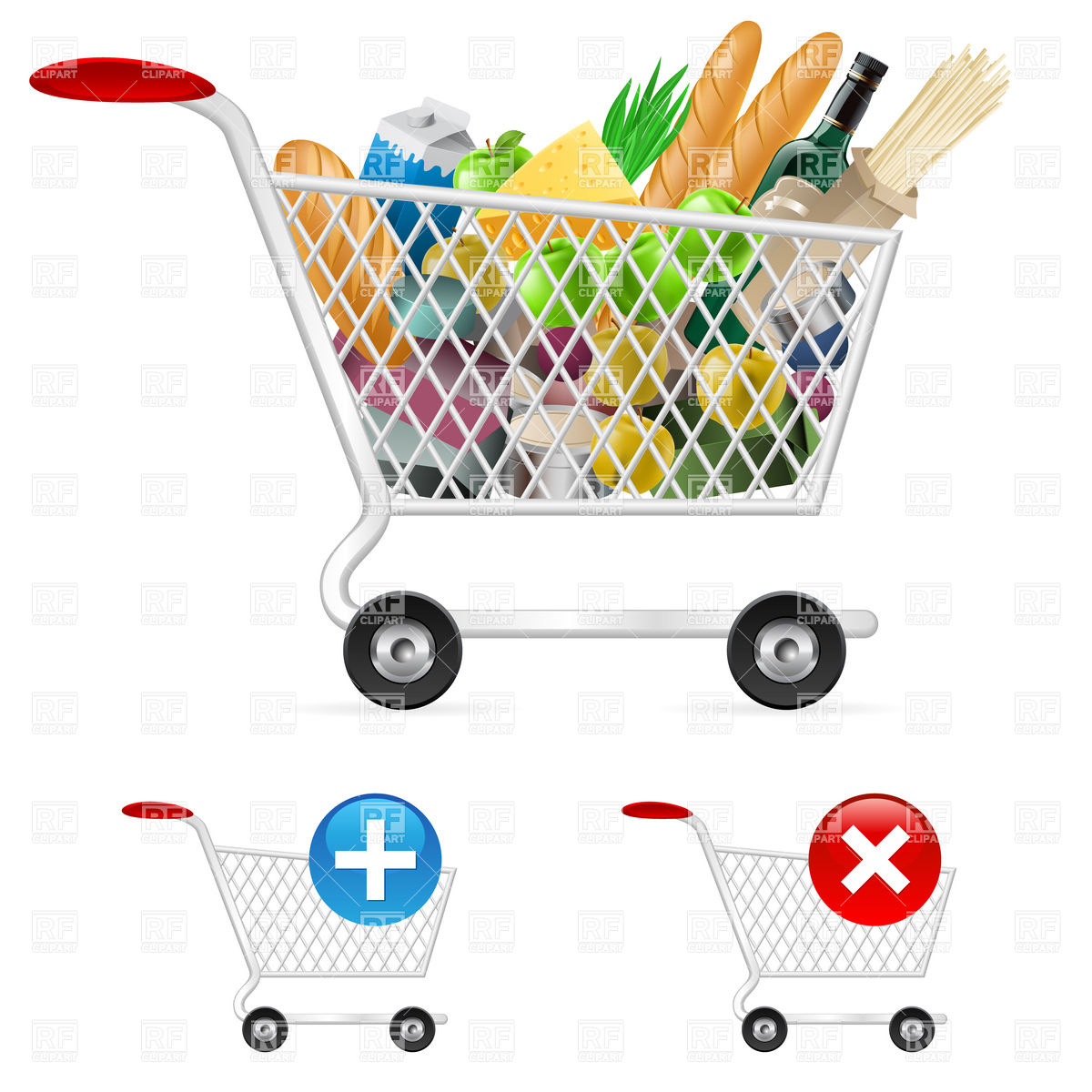 1200x1200 Shopping Cart Full Of Products Icon Vector Image Vector Artwork