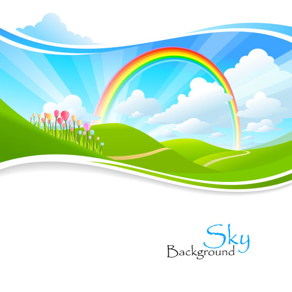 600x600 Free Vector About Spring Cartoon Background Vector Sources