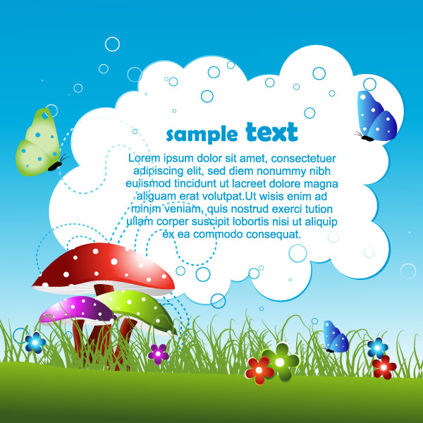 600x600 Beautiful Green Cartoon Background Vector Free Vector 4vector