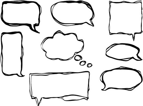 493x366 Comic Book Speech Bubbles Free Vector Download (4,411 Free Vector