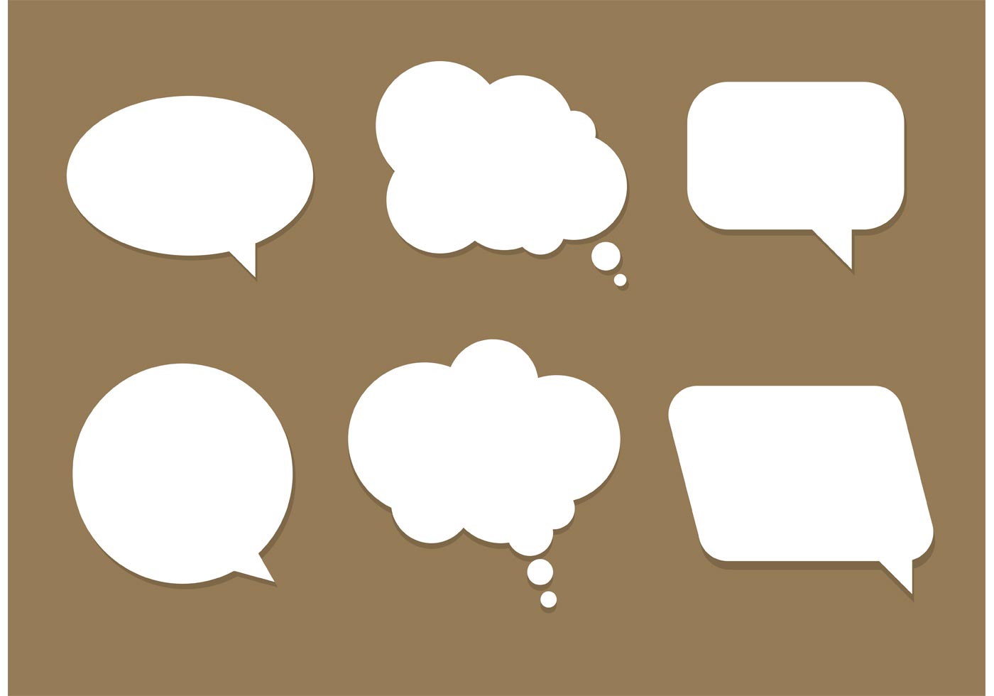 1400x980 Speech Bubbles Free Vector Art