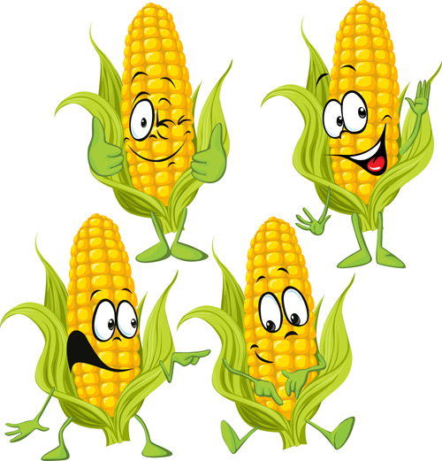 500x521 Corn Cartoon Characters Vector Material Free Download