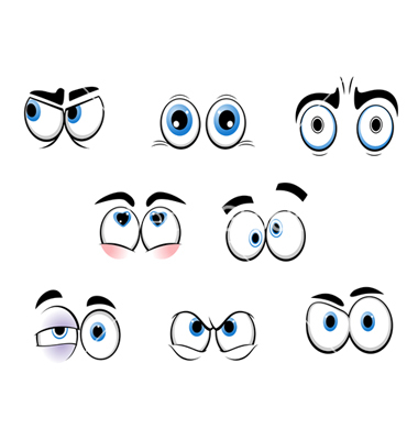 380x400 Funny Cartoon Eyes Vector Free Download. Cartoon Faces Vectors