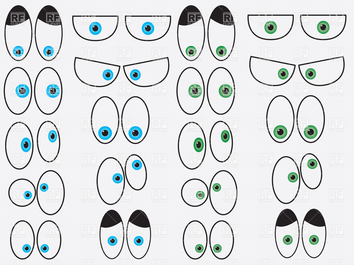 1200x900 Set Of Cartoon Eyes Vector Image Vector Artwork Of Icons And