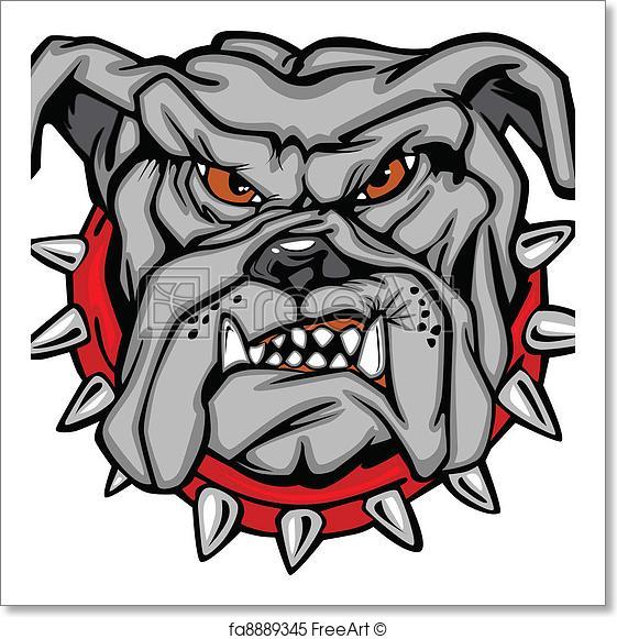 561x581 Free Art Print Of Bulldog Cartoon Face Vector. Cartoon Vector