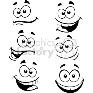 300x300 Royalty Free Cartoon Faces In Vector 392546 Vector Clip Art Image