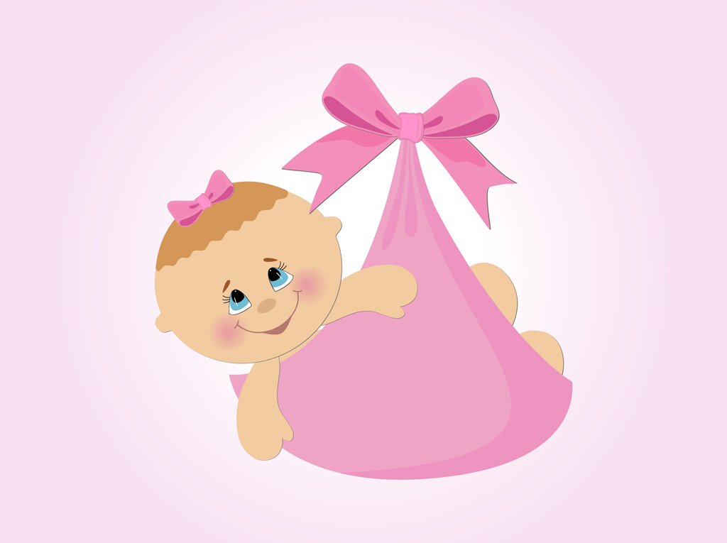 1024x765 Baby Girl Vector Cartoon Vector Art Amp Graphics