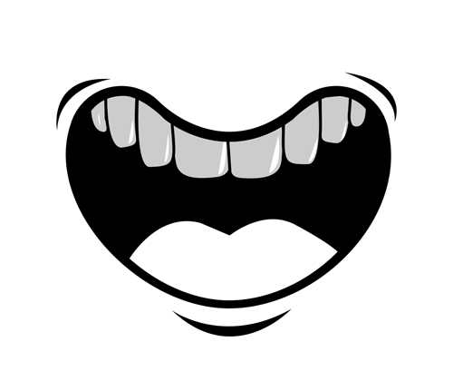 500x409 Cartoon Mouth And Teeth Vector Set 09 Free Download