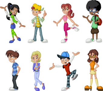 340x300 Free Vector Cartoon People Dancing Free Vector Download (21,798