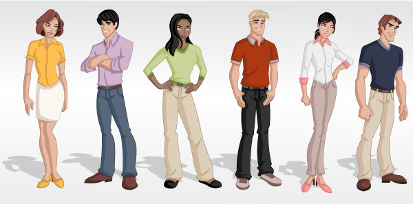 600x297 Cartoon People 2 Free Vector Graphic Download