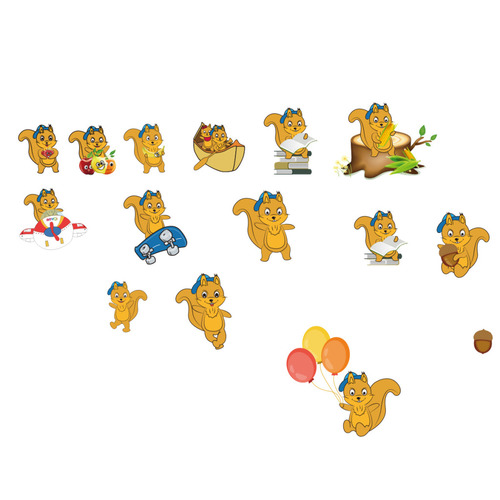 500x500 Squirrel Vector Cartoon Free Download