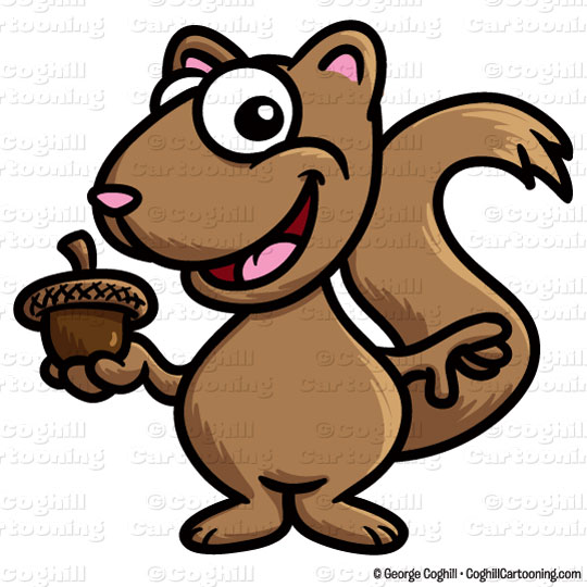 540x540 Cartoon Squirrel Clip Art Stock Illustration