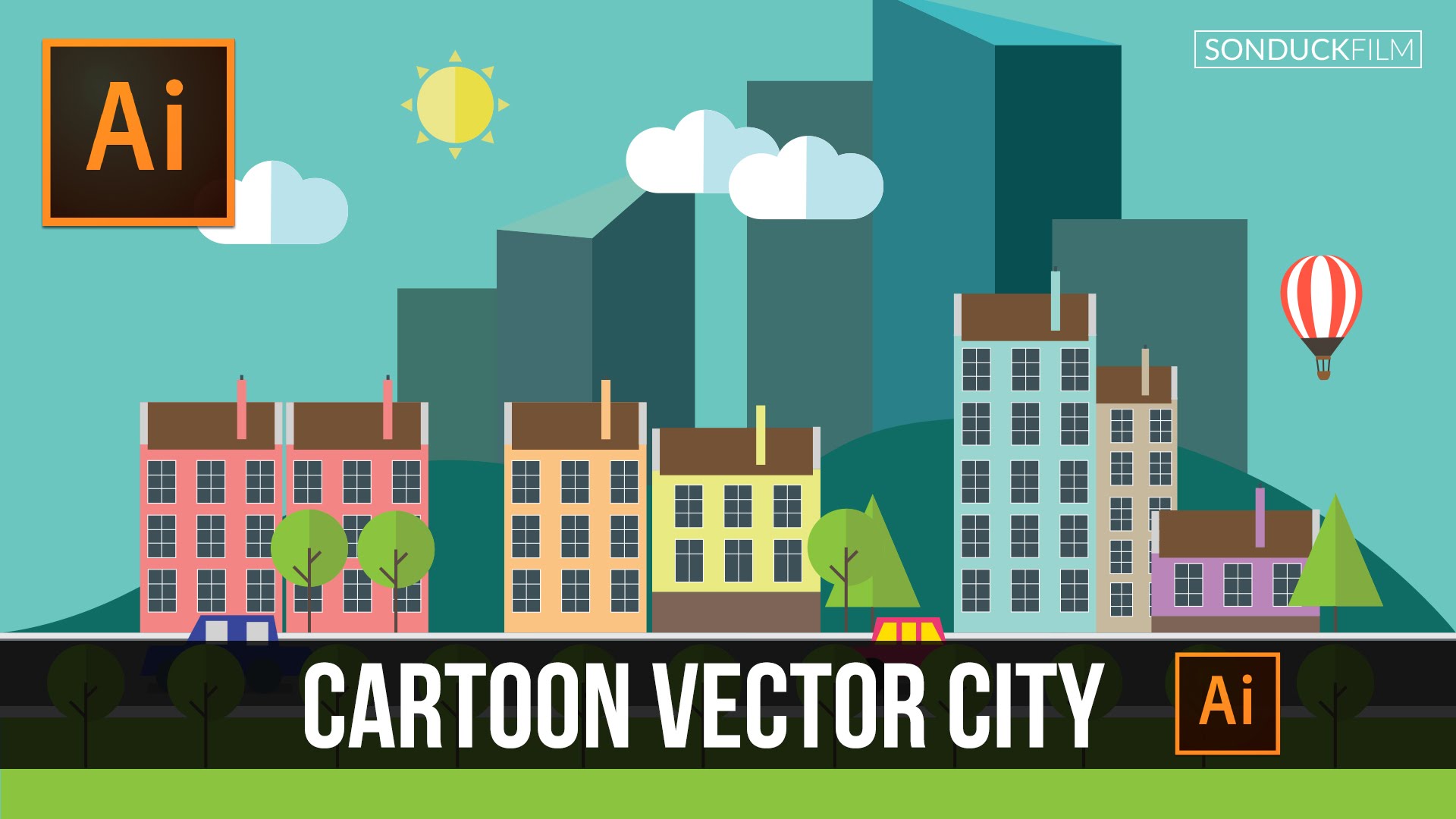 1920x1080 Adobe Illustrator How To Create A Cartoon Vector City