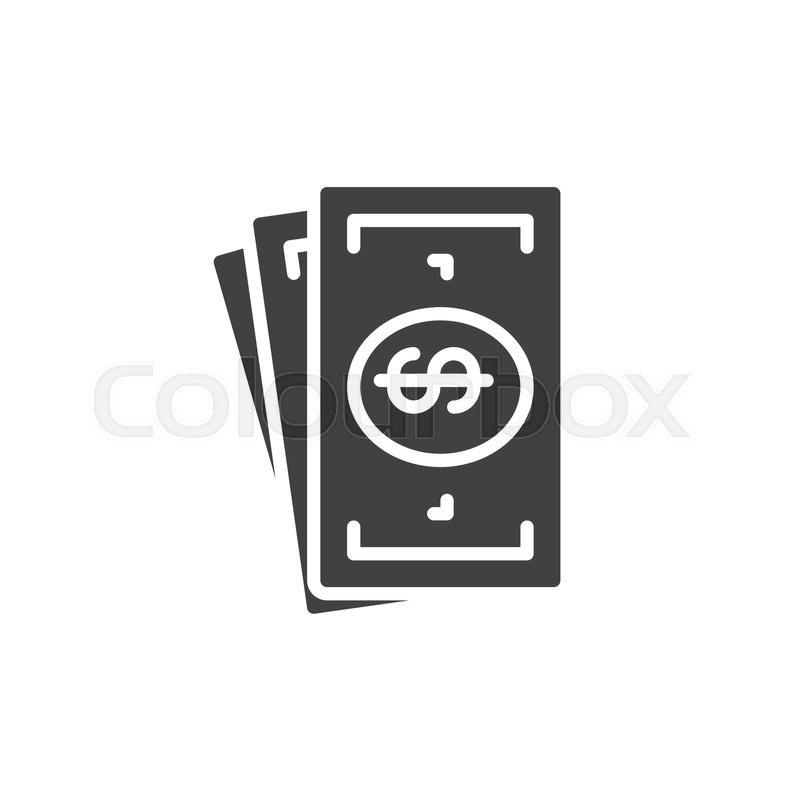 800x800 Cash Money Icon Vector, Filled Flat Sign, Solid Pictogram Isolated