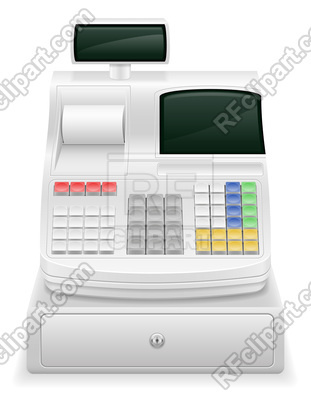 311x400 Cash Register Vector Image Vector Artwork Of Objects Konturvid