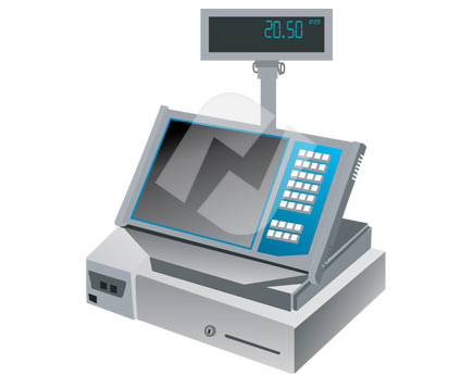 425x356 Cash Register Vector Clip Art 00281