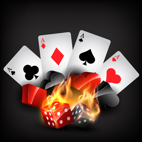 484x486 Flame Elements Casino Cards Vector Graphics Free Vector In Adobe