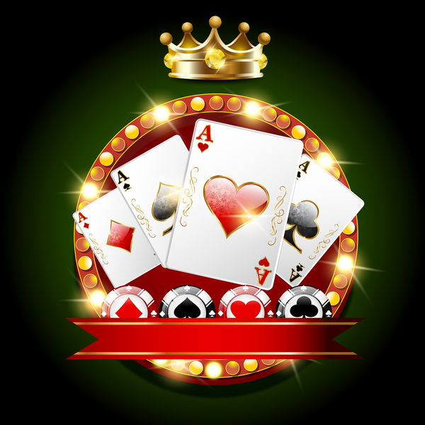 600x600 Casino Background With Golden Crown Vector Free Download
